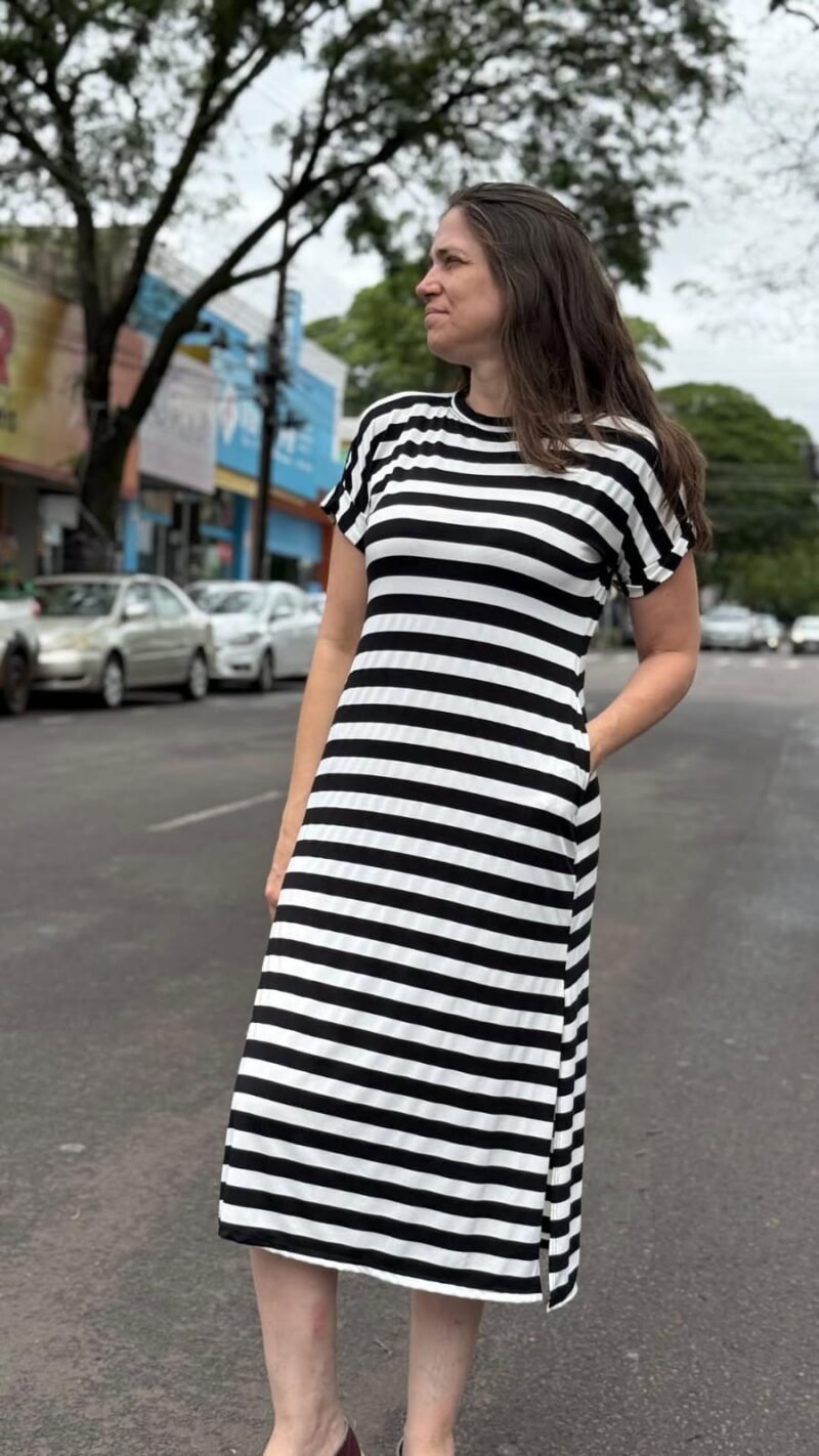 VESTIDO LISTRAS 56981