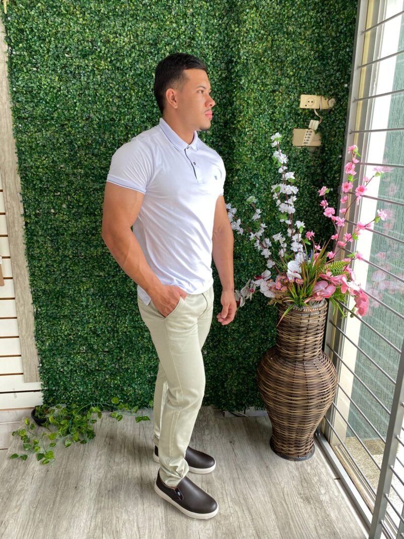 CALÇA CASUAL/ESPORTE FINO BEGE-CÁQUI