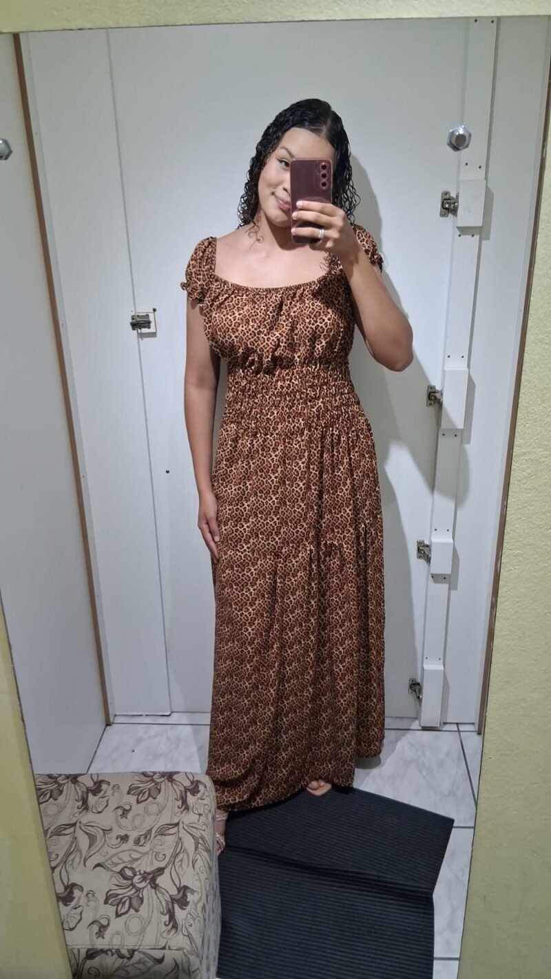 VESTIDO ONÇA PLUS SIZE