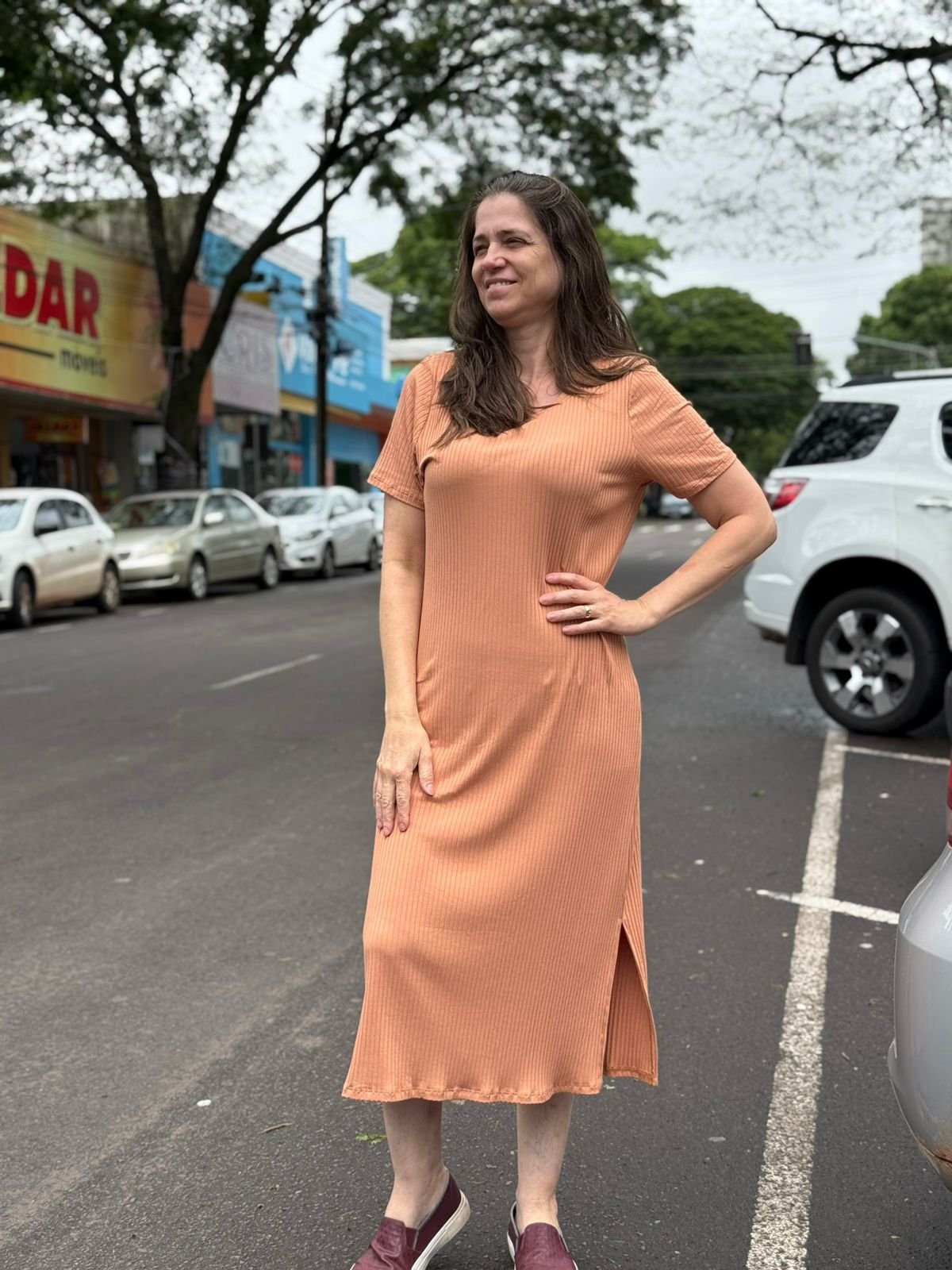 VESTIDO CANELADO 57367