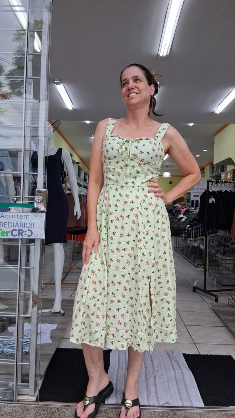 VESTIDO ESTAMPADO DE ALÇAS 57470