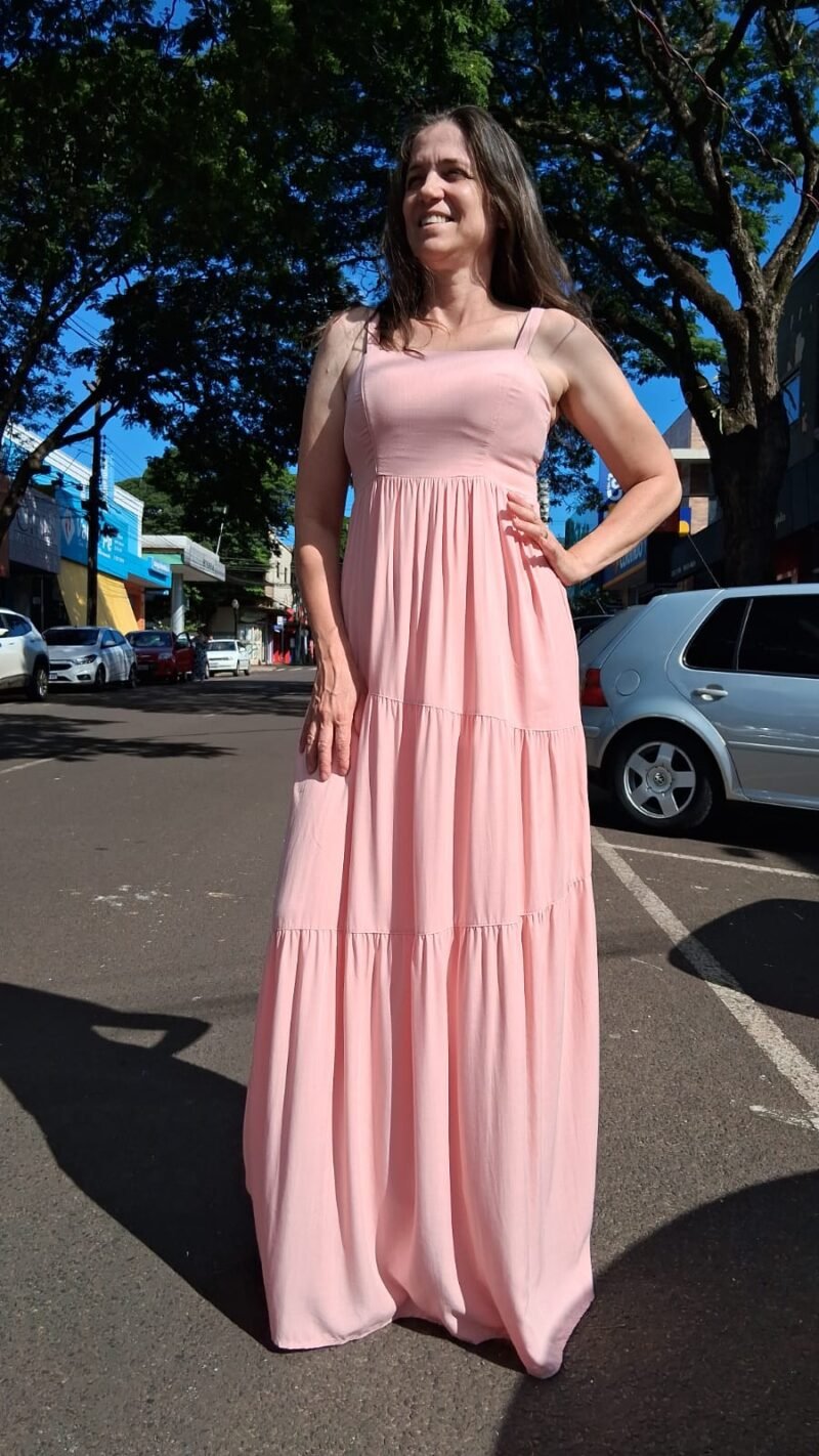 VESTIDO ROSA DE ALÇAS 57463