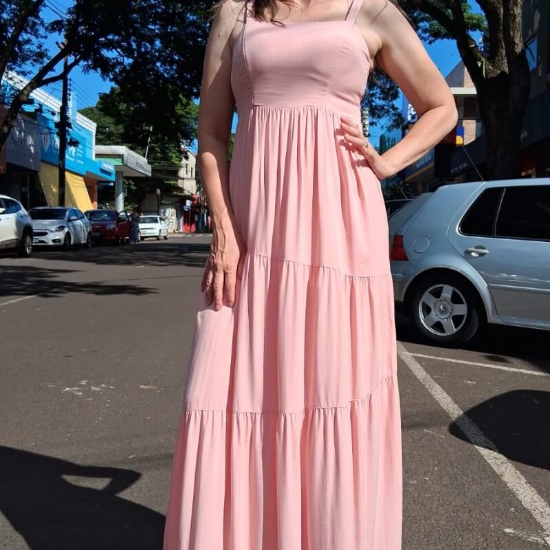 VESTIDO ROSA DE ALÇAS 57463